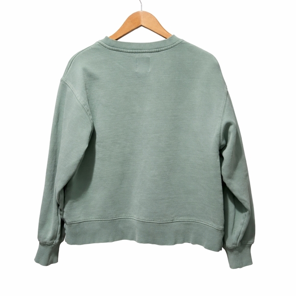 TNA COZYAF Sage Green Crew Neck Sweatshirt Size 1 Small - Picture 2 of 5